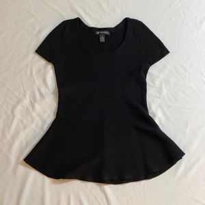 INC International Concepts black knit dress top. M-EUC